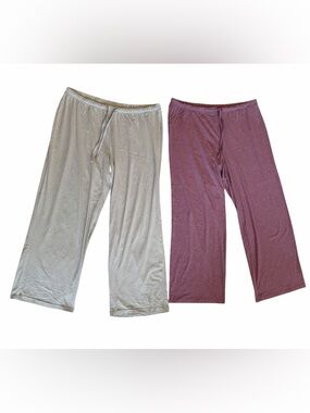 32 Degrees Women's Pajama Pants Set - Gray &  Purple size L